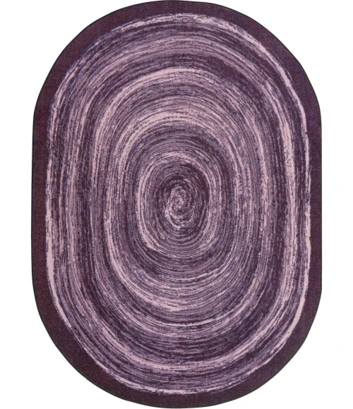 Joy Carpets Kid Essentials Purple Feeling Fun 10ft.9in. x 13ft.2in. Oval Rug
