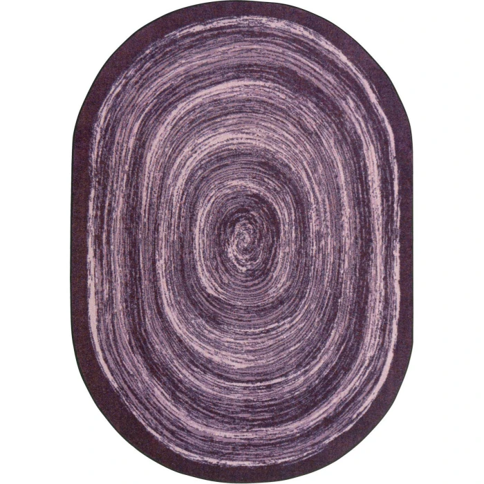 Joy Carpets Kid Essentials Purple Feeling Fun 7ft.8in. x 10ft.9in. Oval Rug