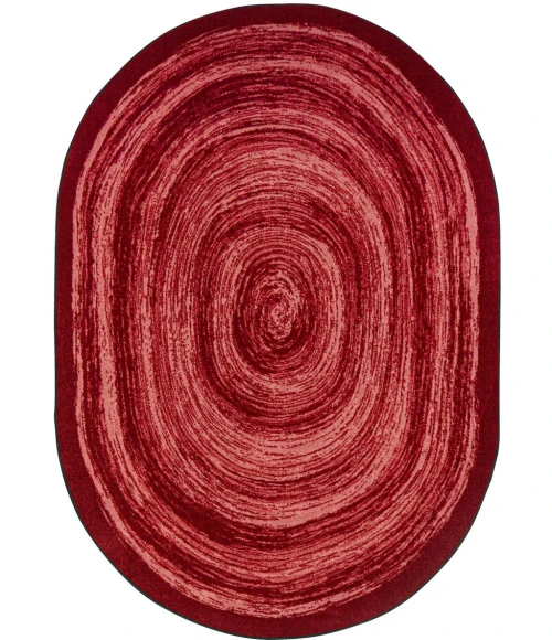 Joy Carpets Kid Essentials Red Feeling Fun 10ft.9in. x 13ft.2in. Oval Rug