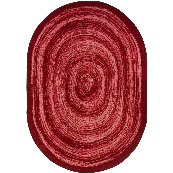 Joy Carpets Kid Essentials Red Feeling Fun 10ft.9in. x 13ft.2in. Oval Rug