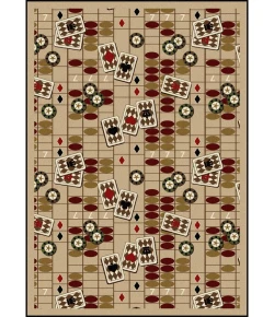 Joy Carpets Games People Play Beige Feeling Lucky 7ft.8in. x 10ft.9in. Rect. Rug