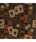 Joy Carpets Games People Play Chocolate Feeling Lucky 5ft.4in. x 7ft.8in. Rect. Rug