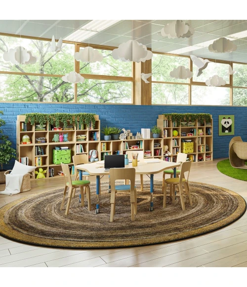 Joy Carpets Kid Essentials Walnut Feeling Natural 7ft.7in. Round Rug