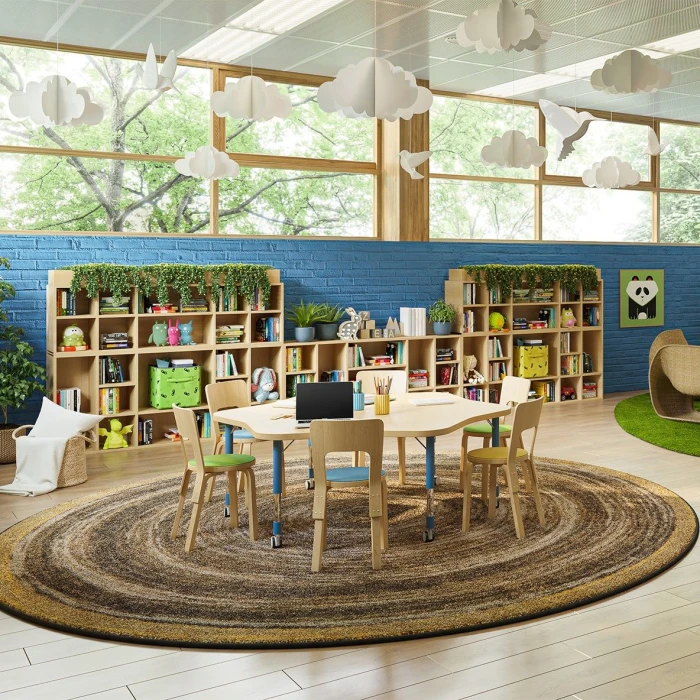 Joy Carpets Kid Essentials Walnut Feeling Natural 7ft.7in. Round Rug