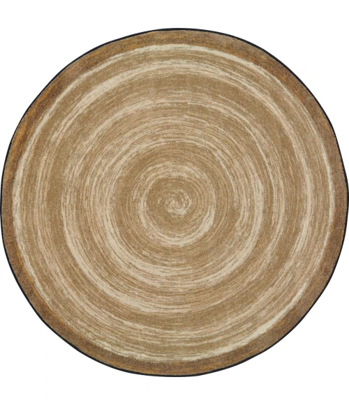 Joy Carpets Kid Essentials Sand Feeling Natural 13ft.2in. Round Rug