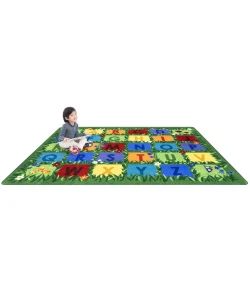 Joy Carpets Kid Essentials Multi Field of Learning 5ft. 4in. x 7ft. 8in. Rect. Rug