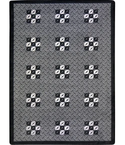 Joy Carpets Games People Play Multi Finish Line 3ft.10in. x 5ft.4in. Rect. Rug