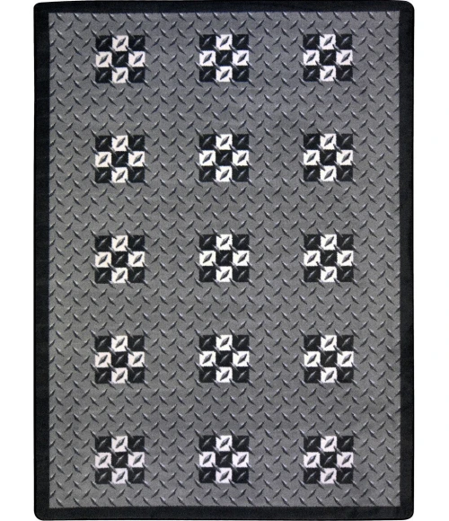 Joy Carpets Games People Play Multi Finish Line 3ft.10in. x 5ft.4in. Rect. Rug