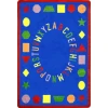 Joy Carpets Kid Essentials Blue First Lessons 5ft.4in. x 7ft.8in. Rect. Rug