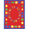 Joy Carpets Kid Essentials Red First Lessons 5ft.4in. x 7ft.8in. Rect. Rug