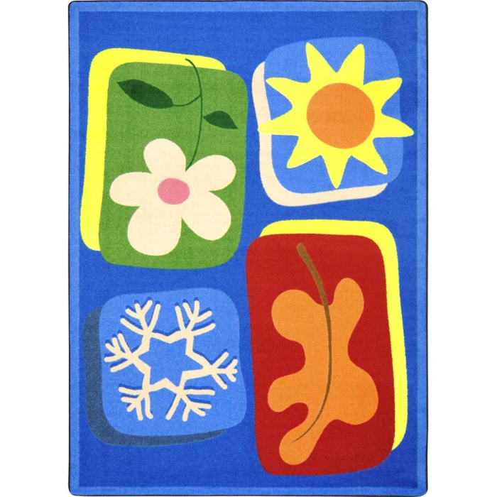 Joy Carpets Kid Essentials Multi First Seasons 7ft.8in. x 10ft.9in. Rect. Rug