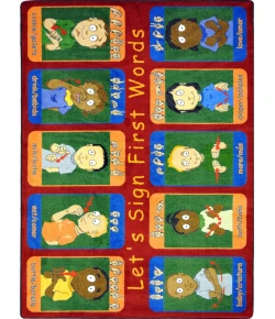 Joy Carpets Kid Essentials Multi First Signs 10ft.9in. x 13ft.2in. Rect. Rug