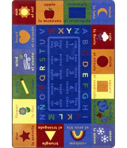 Joy Carpets Kid Essentials Multi First Words 10ft.9in. x 13ft.2in. Rect. Rug