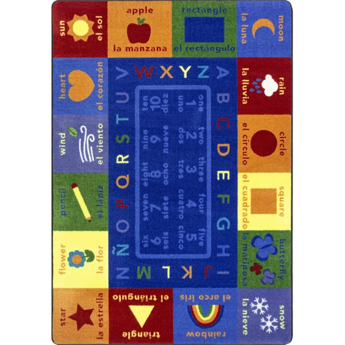 Joy Carpets Kid Essentials Multi First Words 10ft.9in. x 13ft.2in. Rect. Rug