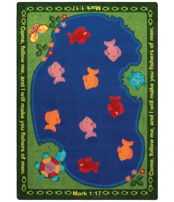 Joy Carpets Kid Essentials Multi Fishers of Men 10ft.9in. x 13ft.2in. Rect. Rug