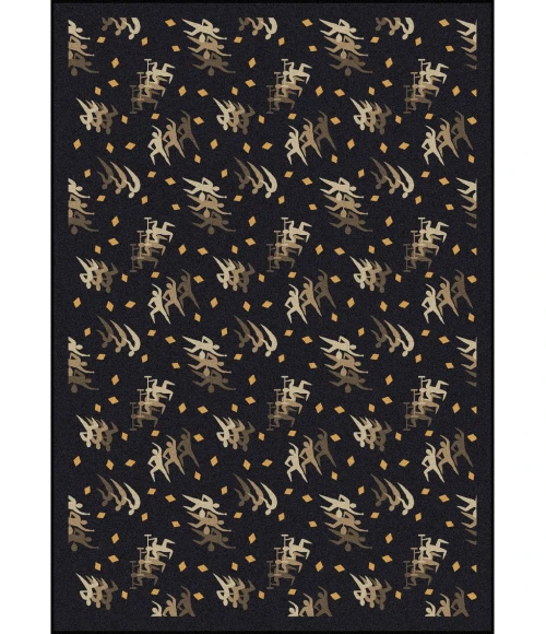 Joy Carpets Games People Play Charcoal Fitness Zone 7ft.8in. x 10ft.9in. Rect. Rug