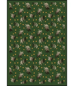 Joy Carpets Games People Play Sage Fitness Zone 5ft.4in. x 7ft.8in. Rect. Rug