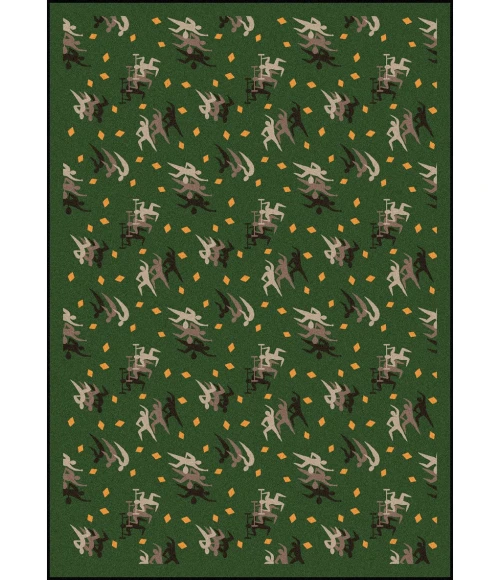 Joy Carpets Games People Play Sage Fitness Zone 5ft.4in. x 7ft.8in. Rect. Rug