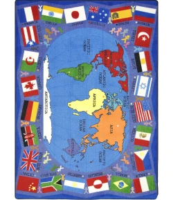 Joy Carpets Kid Essentials Multi Flags of the World 10ft.9in. x 13ft.2in. Rect. Rug