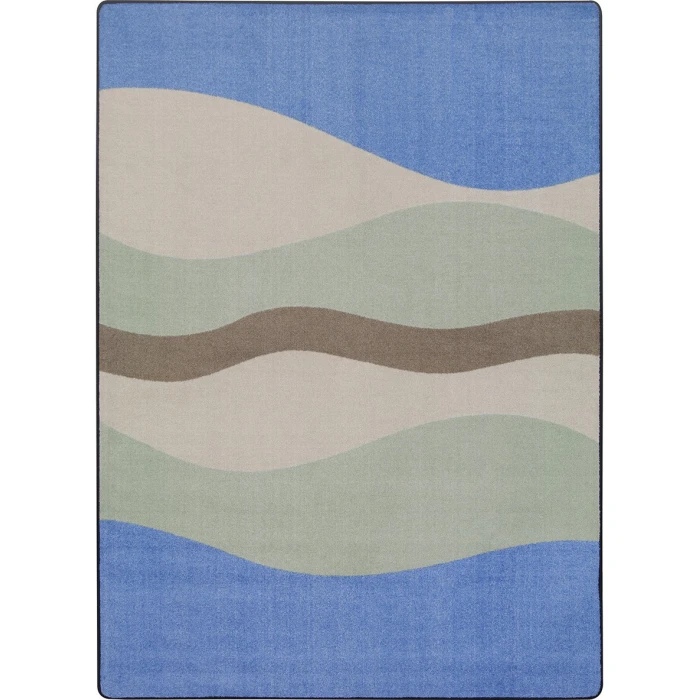 Joy Carpets Kid Essentials Light Blue Flow 5ft.4in. x 7ft.8in. Rect. Rug