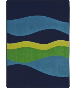 Joy Carpets Kid Essentials Navy Flow 10ft.9in. x 13ft.2in. Rect. Rug