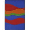 Joy Carpets Kid Essentials Primary Flow 5ft.4in. x 7ft.8in. Rect. Rug