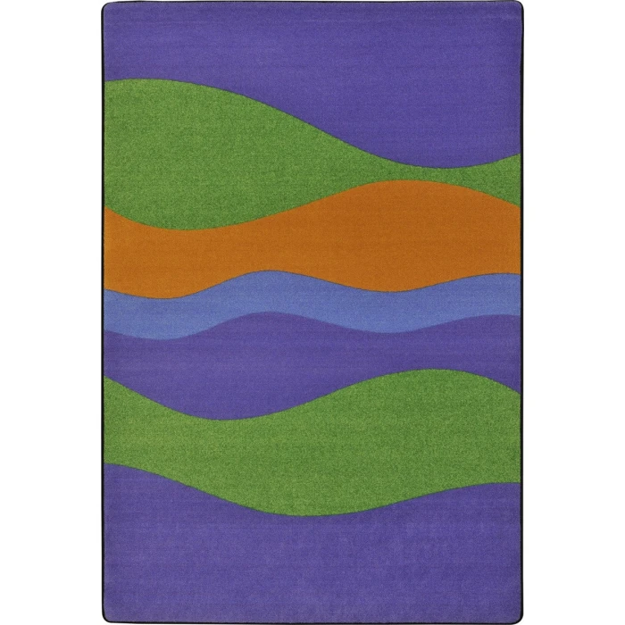 Joy Carpets Kid Essentials Violet Flow 5ft.4in. x 7ft.8in. Rect. Rug