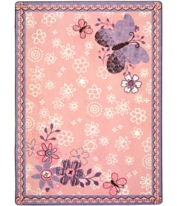 Joy Carpets Kid Essentials Multi Flower Fields 3ft.10in. x 5ft.4in. Rect. Rug