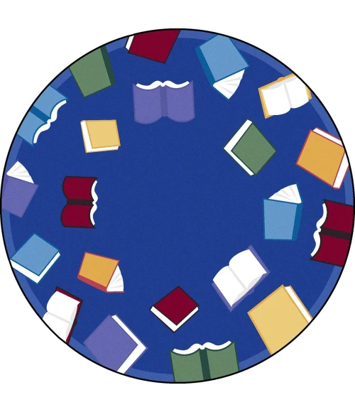 Joy Carpets Kid Essentials Multi Fly Away with Reading 13ft.2in. Round Rug