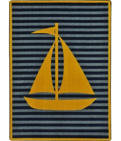 Joy Carpets Kid Essentials Yellow Following Seas 10ft.9in. x 13ft.2in. Rect. Rug
