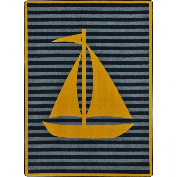 Joy Carpets Kid Essentials Yellow Following Seas 10ft.9in. x 13ft.2in. Rect. Rug