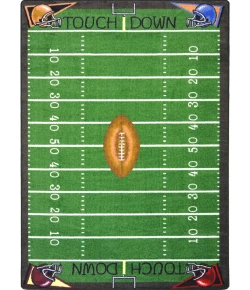 Joy Carpets Games People Play Multi Football Fun 10ft.9in. x 13ft.2in. Rect. Rug