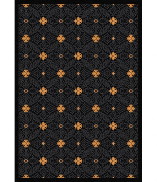 Joy Carpets Any Day Matinee Black Fort Wood 3ft.10in. x 5ft.4in. Rect. Rug