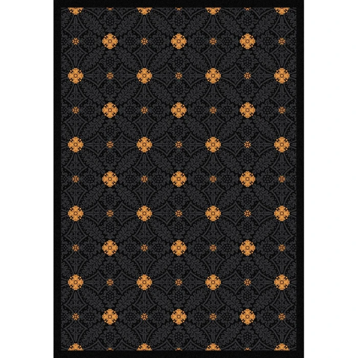 Joy Carpets Any Day Matinee Black Fort Wood 7ft.8in. x 10ft.9in. Rect. Rug