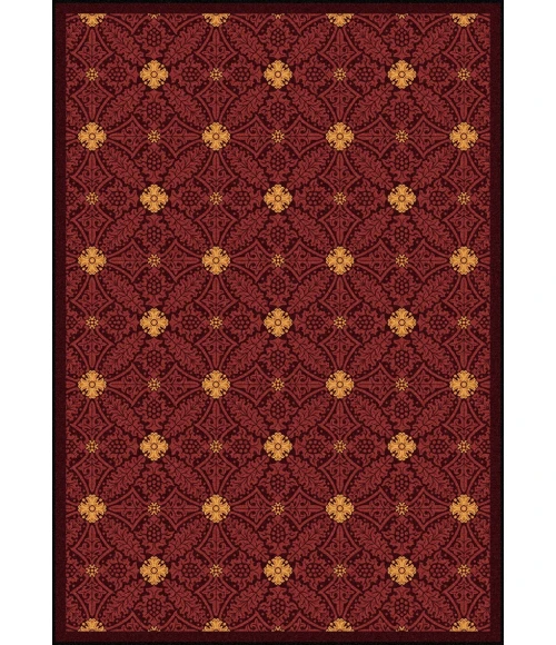 Joy Carpets Any Day Matinee Burgundy Fort Wood 3ft.10in. x 5ft.4in. Rect. Rug