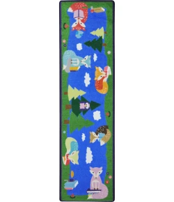 Joy Carpets Kid Essentials Multi Foxy Readers 2ft.1in. x 7ft.8in. Rect. Rug