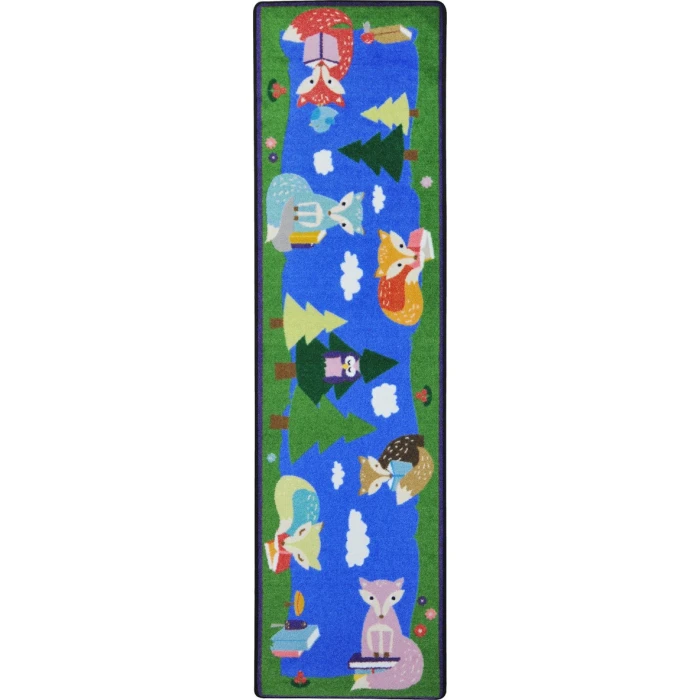 Joy Carpets Kid Essentials Multi Foxy Readers 2ft.1in. x 7ft.8in. Rect. Rug