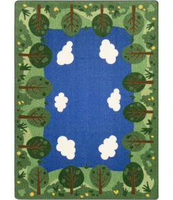 Joy Carpets Kid Essentials Multi Friendly Forest 5ft. 4in. x 7ft. 8in. Rect. Rug