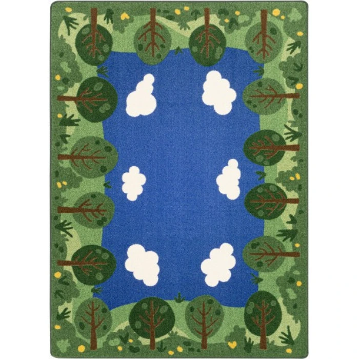Joy Carpets Kid Essentials Multi Friendly Forest 5ft. 4in. x 7ft. 8in. Rect. Rug