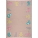 Joy Carpets Kid Essentials Multi Frisky Friends 7ft.8in. x 10ft.9in. Rect. Rug
