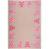 Joy Carpets Kid Essentials Pink Frisky Friends 10ft.9in. x 13ft.2in. Rect. Rug