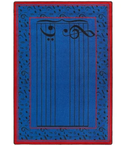 Joy Carpets Kid Essentials Blue Fully Staffed 7ft.7in. Round Rug