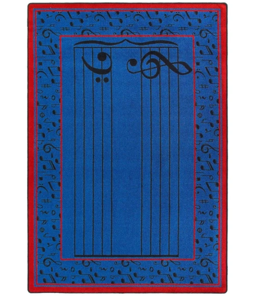 Joy Carpets Kid Essentials Blue Fully Staffed 7ft.7in. Round Rug