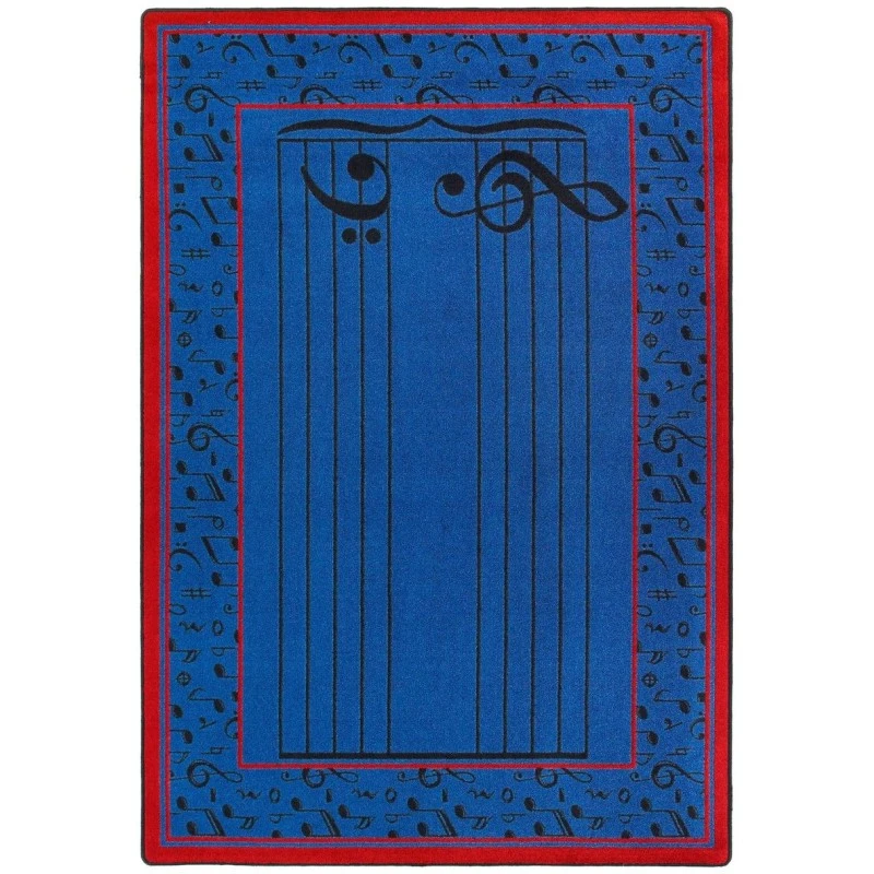 Joy Carpets Kid Essentials Blue Fully Staffed 7ft.8in. x 10ft.9in. Rect. Rug