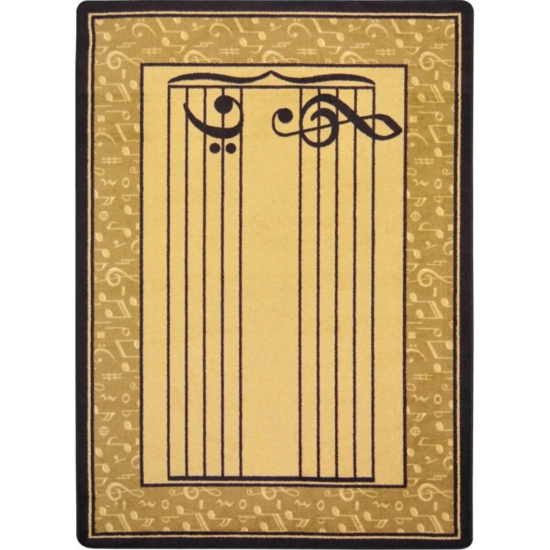 Joy Carpets Kid Essentials Sand Fully Staffed 3ft.10in. x 5ft.4in. Rect. Rug
