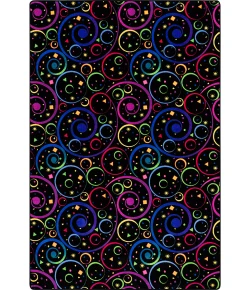 Joy Carpets Neon Lights Fluorescent Fun and Games 12ft. x 7ft. 6in. Rect. Rug