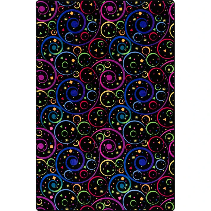 Joy Carpets Neon Lights Fluorescent Fun and Games 12ft. x 15ft. Rect. Rug