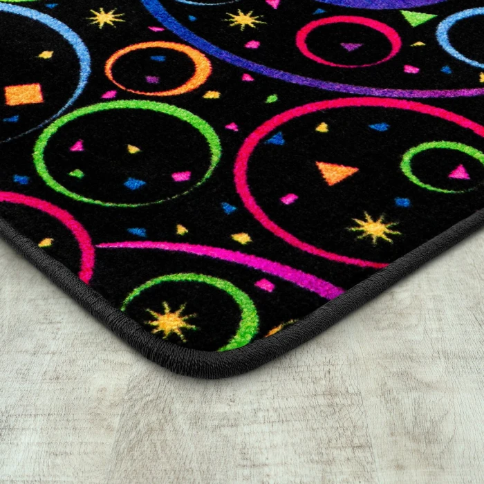 Joy Carpets Neon Lights Fluorescent Fun and Games 12ft. x 15ft. Rect. Rug