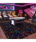 Joy Carpets Neon Lights Fluorescent Fun and Games 12ft. x 15ft. Rect. Rug