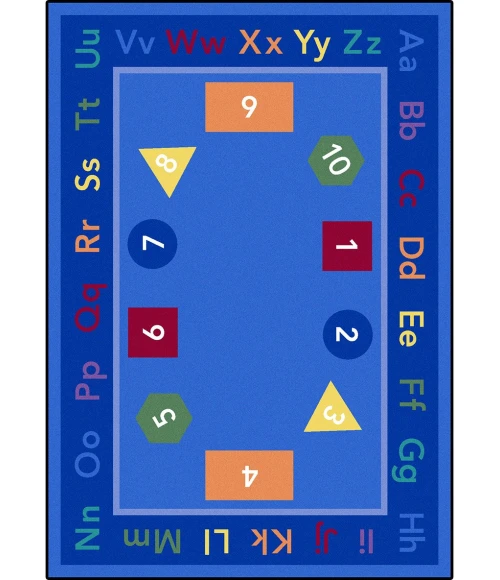 Joy Carpets Kid Essentials Multi Fun-damentals 5ft.4in. x 7ft.8in. Rect. Rug